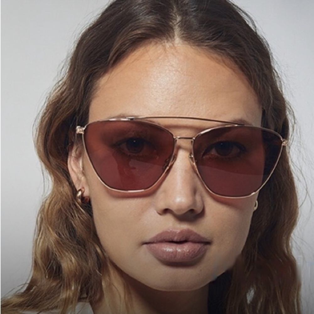 New - Fendi 64mm Cat Eye Sunglasses FF0438/S ROSE GOLD